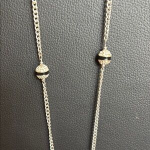 Silver and Black Necklace & earrings set